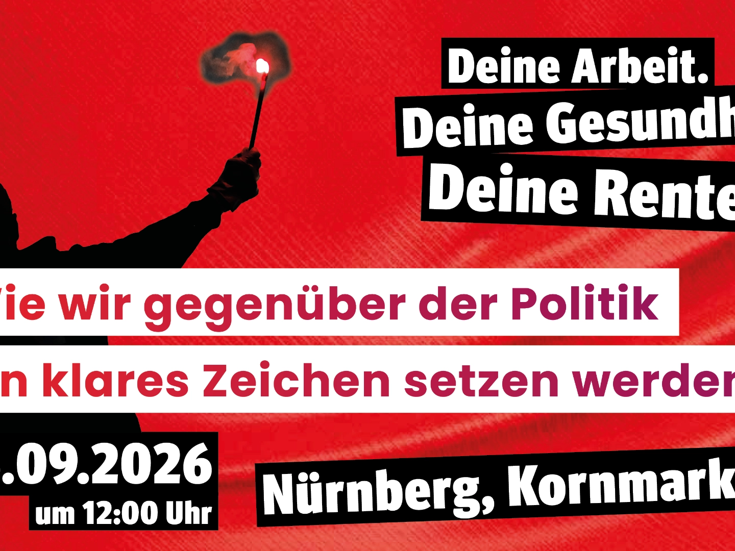 Wie wir gegenüber der Politik ein klares Zeichen setzen werden!
