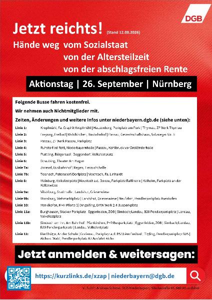 Busse-Niederbayern-Aktionstag Nürnberg 26 September 2026